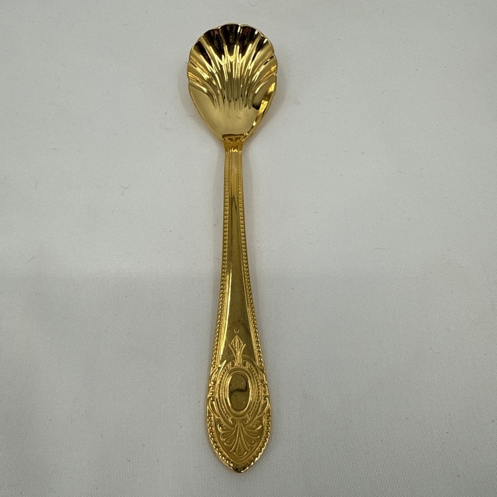 Solingen‎ 18/10 23/24K Gold Plated Hartvergoldet Crown Collection  Sugar Spoon